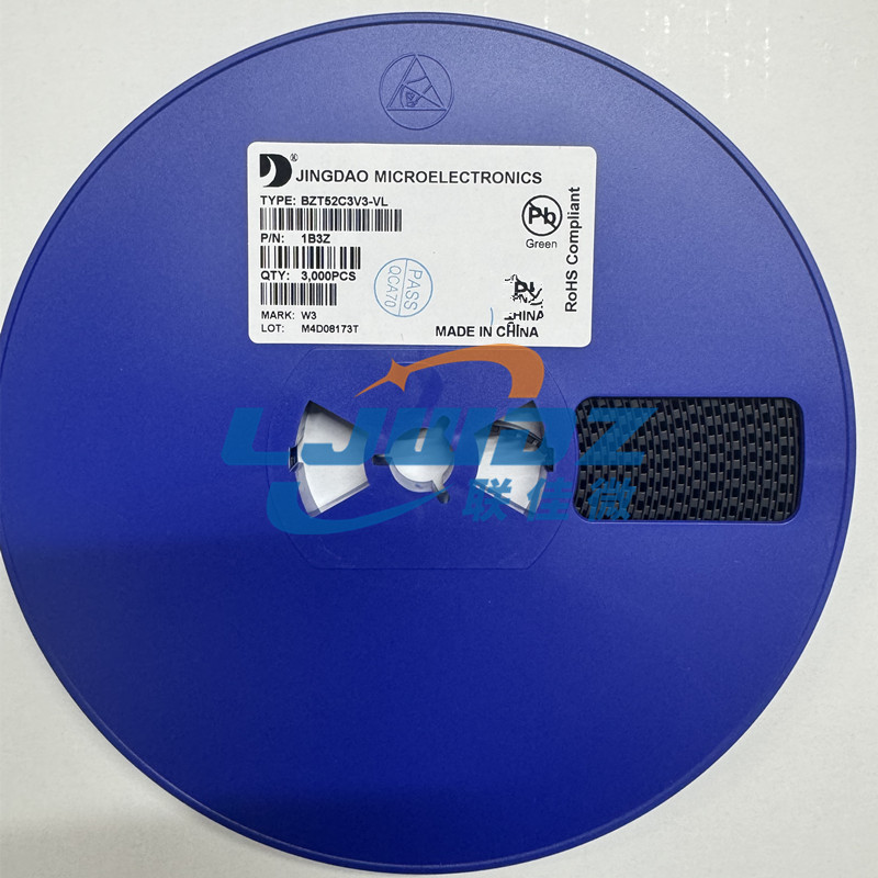 晶导微BZT52C3V3 丝印W3 1206贴片SOD-123 3V3 500mW 稳压二极管
