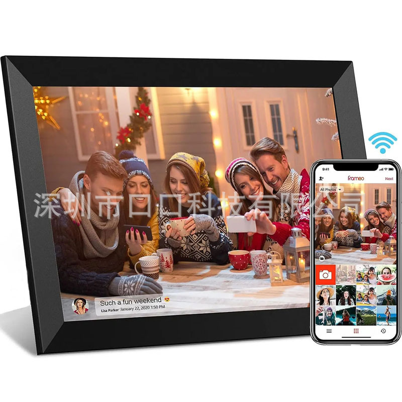 Cross-Border Exclusive for 10.1inch Wifi Cloud Photo Frame Frameo Smart Digital Photo Frame Ips Touch Screen Gravity Sensing 32g