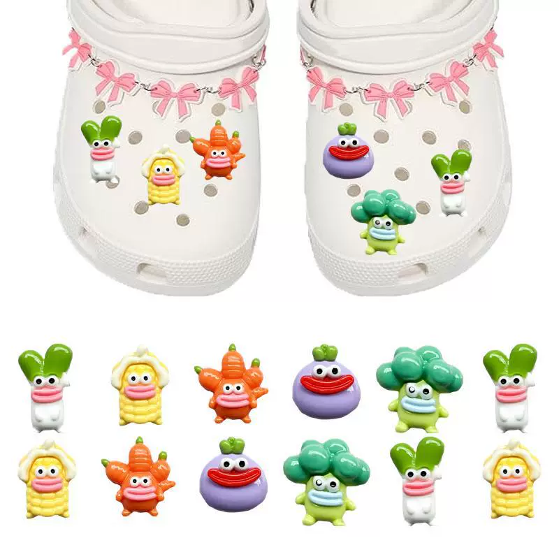 Мультяшные забавные овощи, уродливые детские аксессуары из смолы, кремовый клей «сделай сам», домашний чехол для мобильного телефона, аксессуары для волос, пряжка для обуви, цветок для обуви