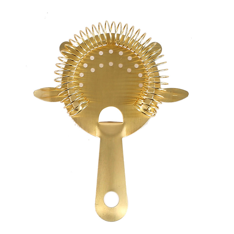 Fabricante en stock 304 Filtro de hielo de acero inoxidable Rosa oro cubo de hielo filtro cóctel separador de hielo barra herramienta
