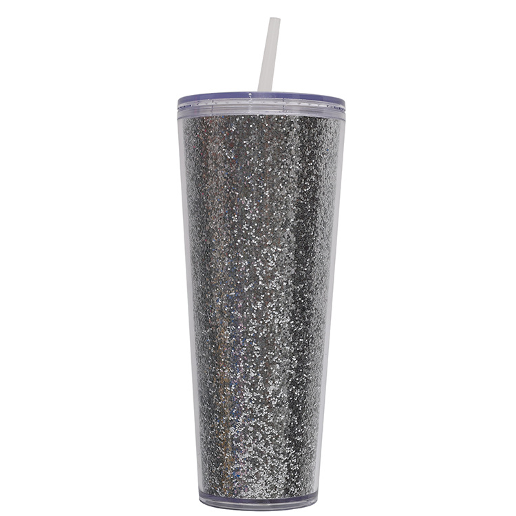 Nueva taza de paja de papel de cebolla dorada de 750ml de gran capacidad de moda creativa de doble capa de regalo transparente simple taza de agua