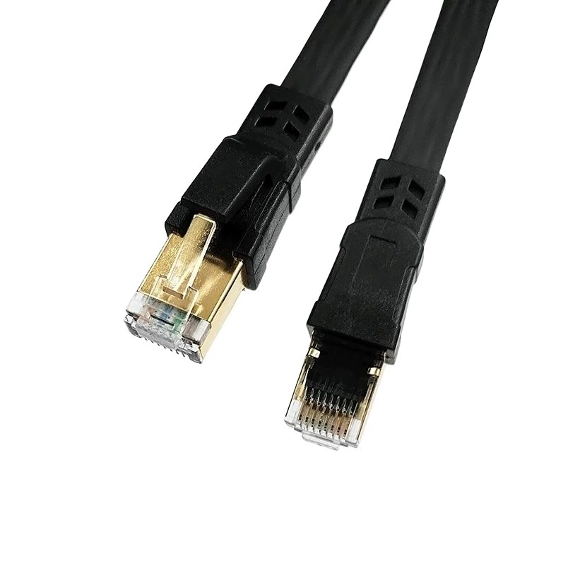 Восемь типов плоских сетевых кабелей для домашнего использования CAT8 10000 мегаватной чистой меди компьютерный сетевой кабель для экранирования готового сетевого кабеля RJ45