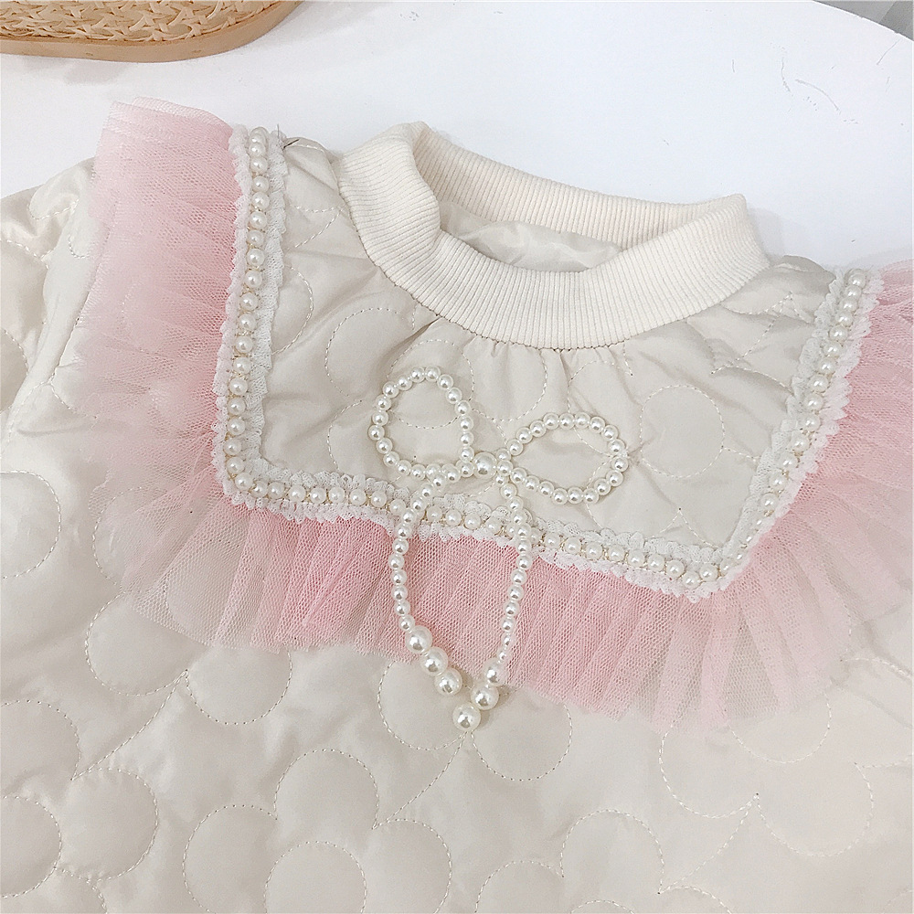 Girls' Warmth 2023, Thickened Cotton Quilted Two Piece Set for Girls in Winter_voghion.com