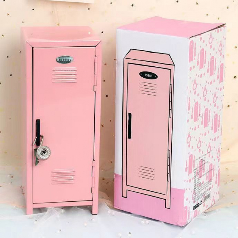 桌面咕卡小柜子化妆品爱丽收纳盒小屋收纳铁柜少女可爱家用铁质|undefined