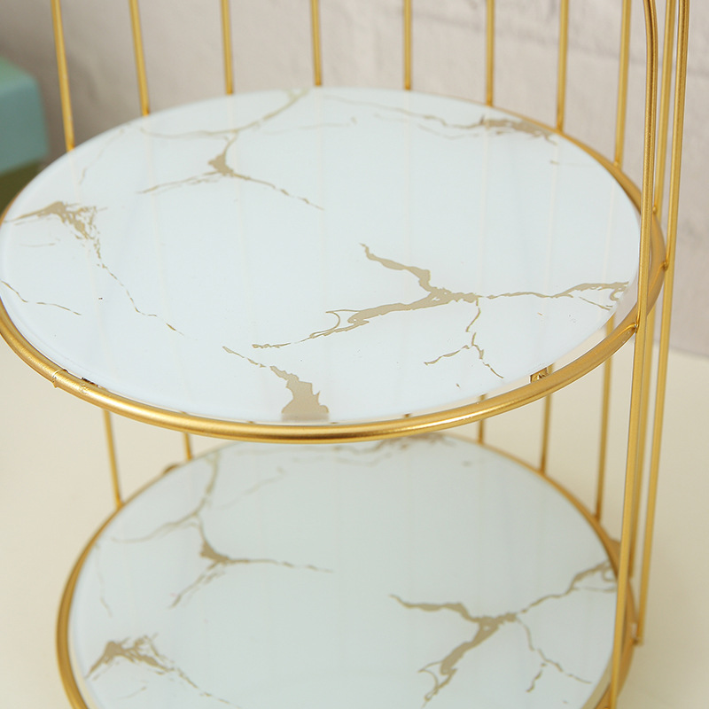 Escritorio tocador Bird Cage perfume cosméticos cuidado de la piel estante caja de almacenamiento decorativo estante de exhibición baño dormitorio