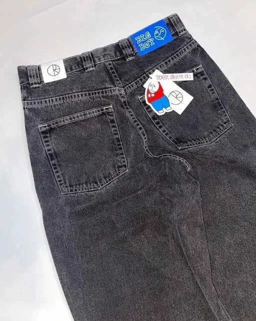 Blue jeans hip-hop style, oversize