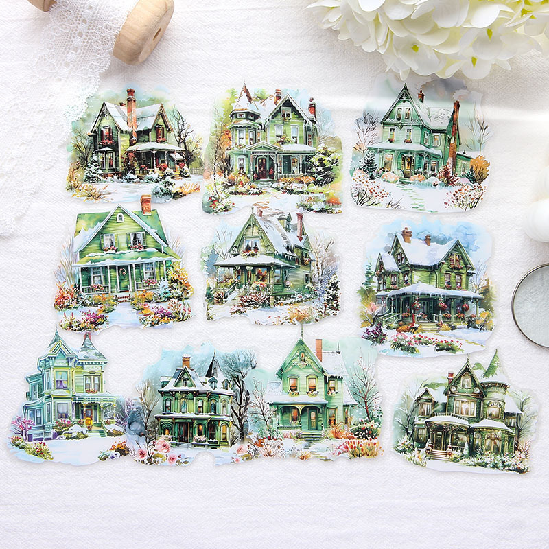 Color Dream Garden Niebla Waterproof Pet Sticker Bag DIY Cuenta de mano Diario Sticker Cuenta de mano Transfronteriza Castillo Sticker Decoración