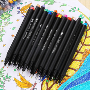 Cross-border color Gouline pen 0.4mm student art painting waterproof stroke 100 watercolor painting metal fiber pen tip