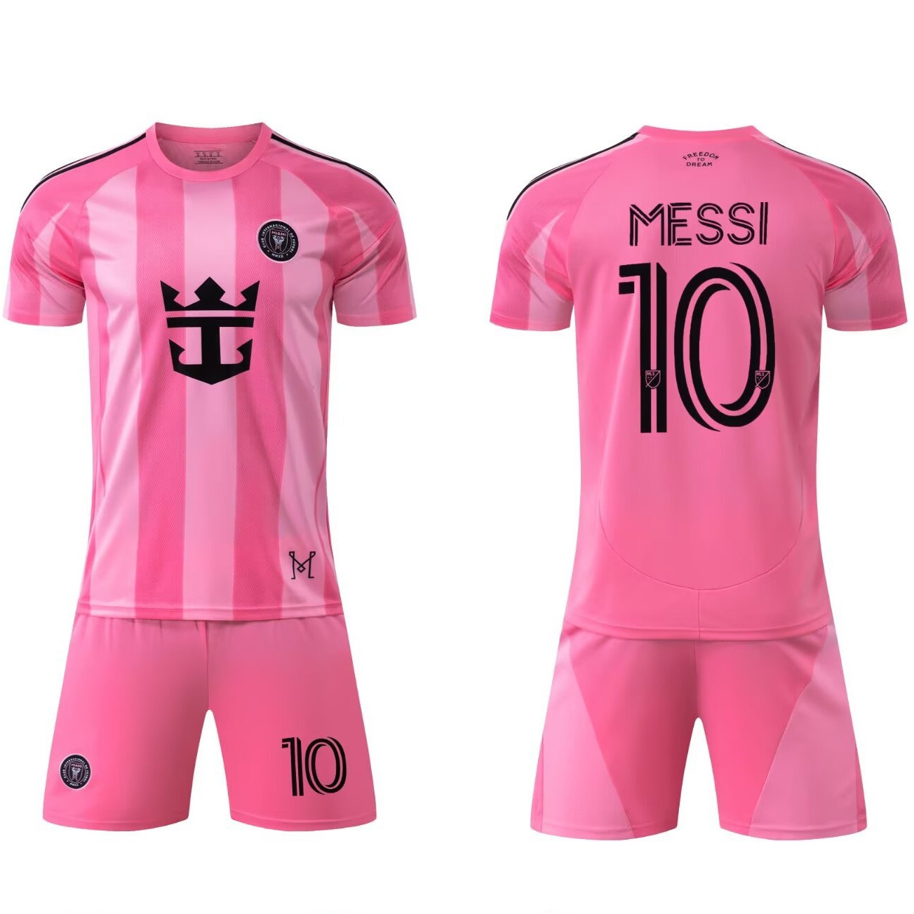 25-26 Miami Home Pink No. 10 Messi Football Uniform Kidsren's Jersey Kidsren's Clothing Adult Size 14-3XL
