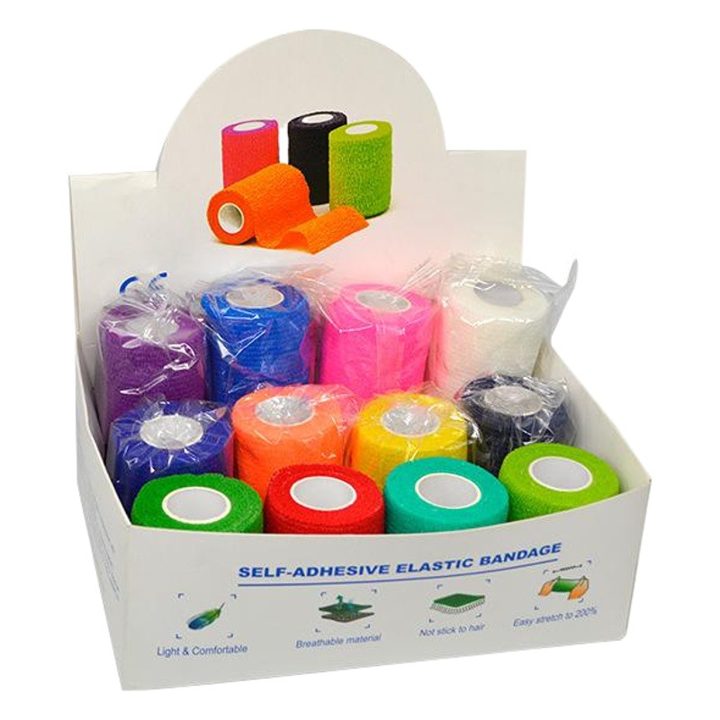 Vendaje elástico autoadhesivo al por mayor de fábrica deportes de protección de uñas vendaje elástico no tejido autoadhesivo protector de dedo vendaje
