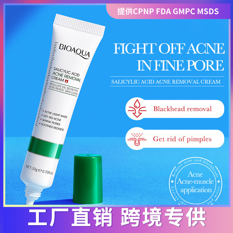 BIOAOUA Salicylic Acid Hydrating Fading Marks Pore Minimizing Acne Treatment Cream_voghion.com