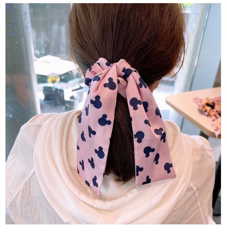 Korean Retro Letters Satin Bow Hair Scrunchies display picture 15