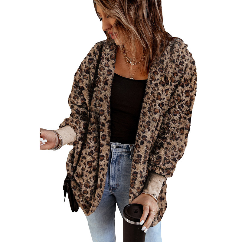Winterfleecejas met capuchon voor dames - zacht en warm gebreid vest van acryl, oversized lange trui-jas voor casual streetwear_voghion.com