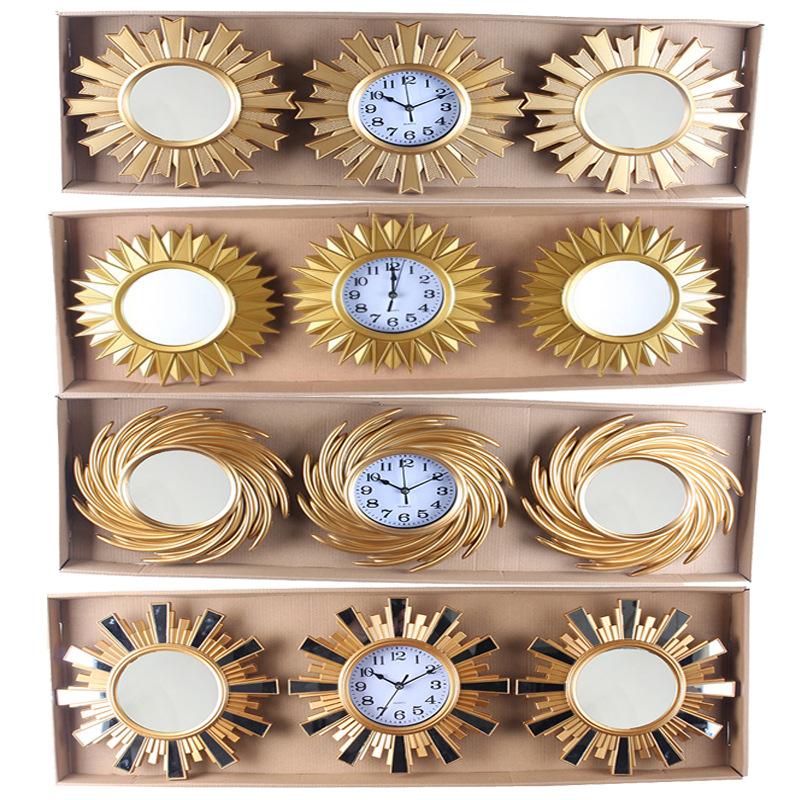 Reloj de pared europeo/americano moderno simple, reloj triple decorativo, reloj de cuarzo creativo de moda para sala/comedor