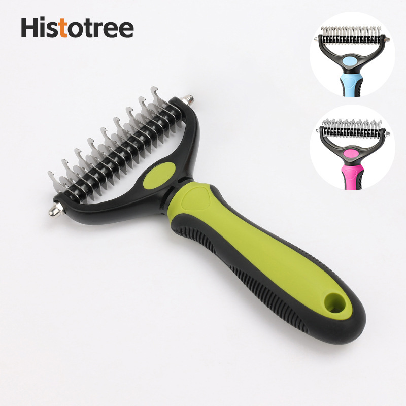 애완 동물 양면 매듭 빗 개 빗 개 빗 고양이 미용 제모 고양이 빗 애완 동물 용품 도매