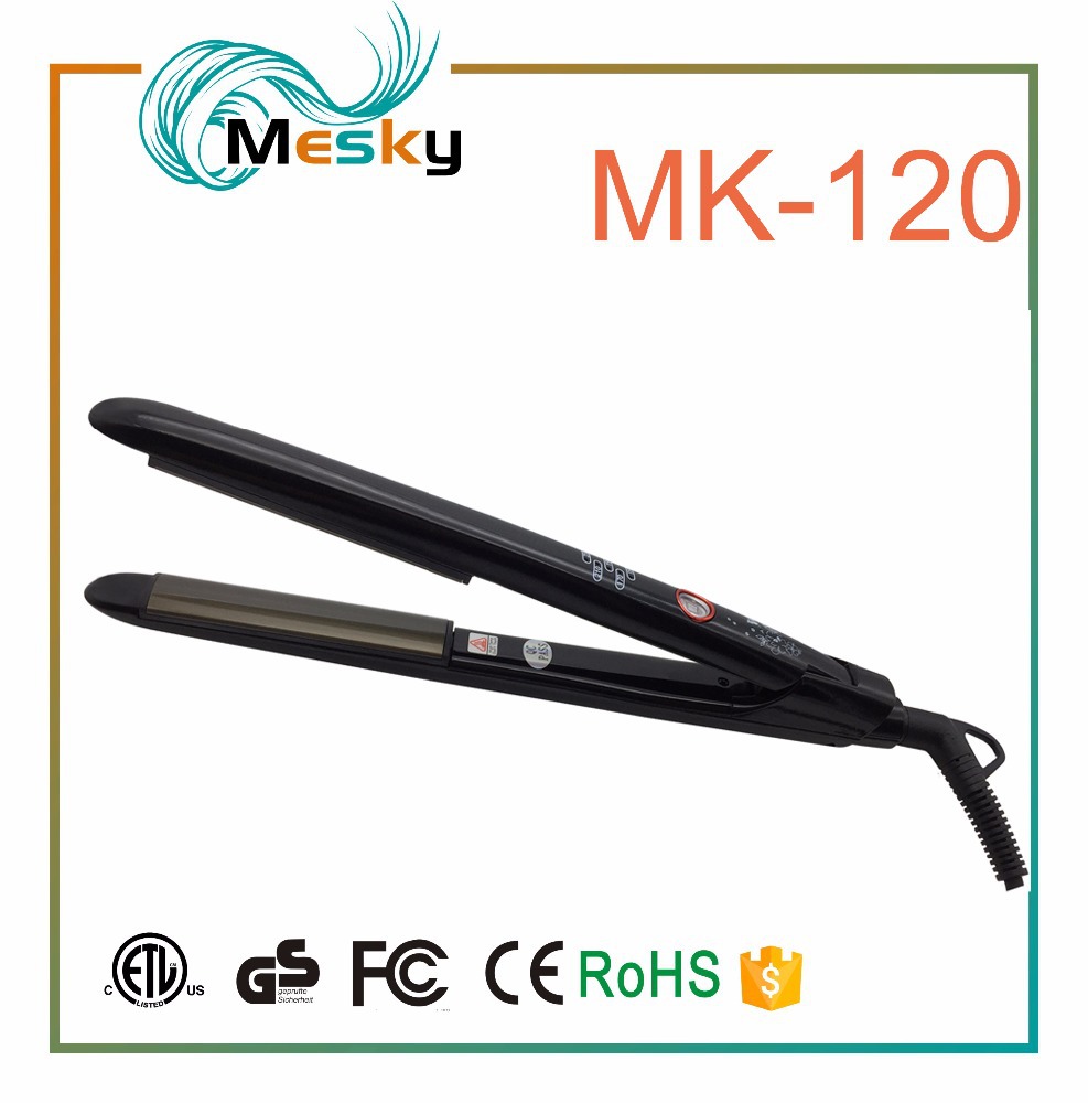 MESKY跨境电商美发工具直发器钛合金私人标签钛扁铁1英寸版直发器