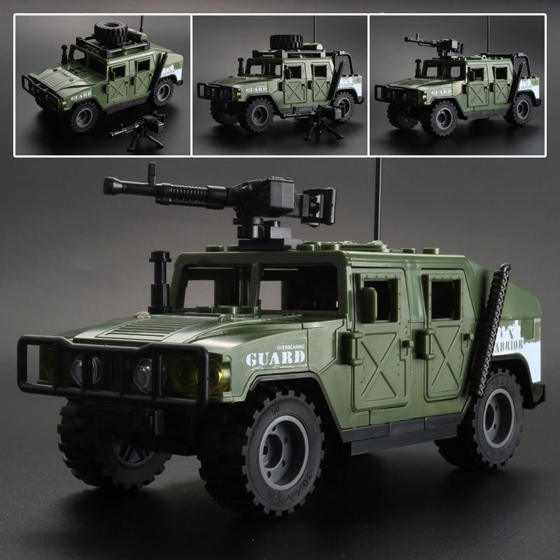 [Venta al por mayor de fábrica] Compatible con juguetes de bloques de Lego, vehículos todoterreno militares Hummer, vehículos blindados, beneficios de regalo para niños