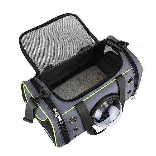 Factory direct supply space bag cat bag shoulder portable diagonal foldable small dog bag solid color breathable pet bag