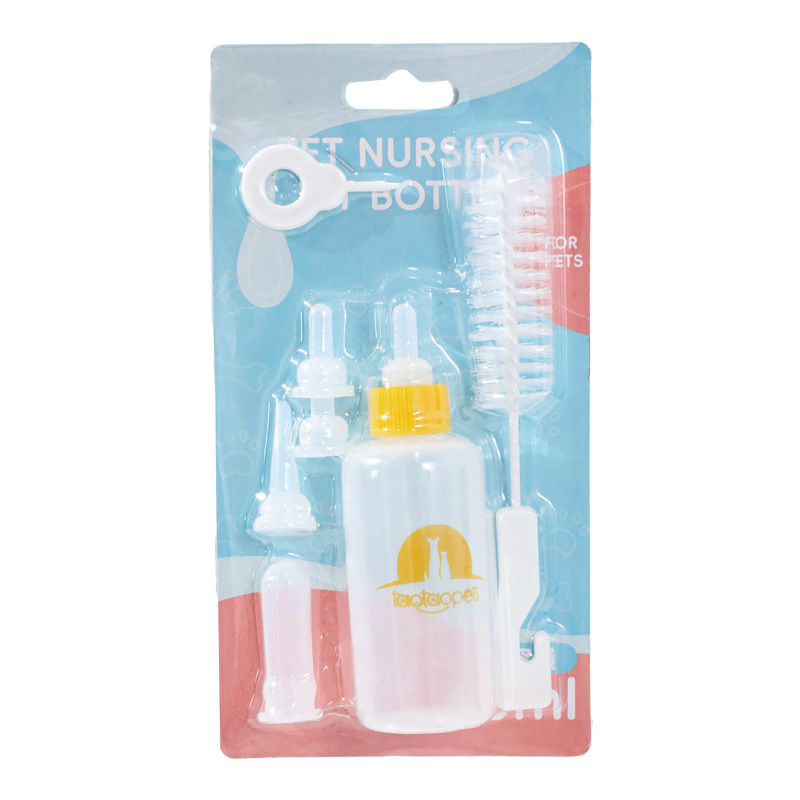 Colorido mini botella de alimentación para mascotas 60ml perro gato alimentador plástico botella de alimentación fuente de alimentación para mascotas suministros para perros