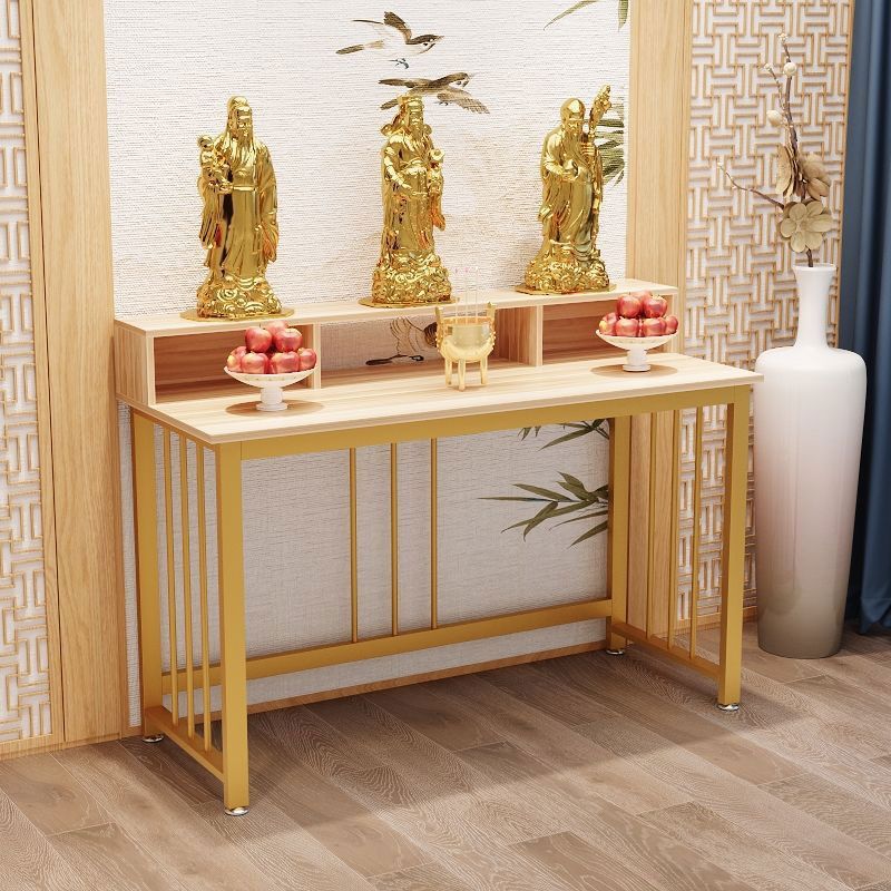 Home Altar for Guanyin and God of Wealth, Simple New Chinese-Style Offering Table for Buddha Cabinet