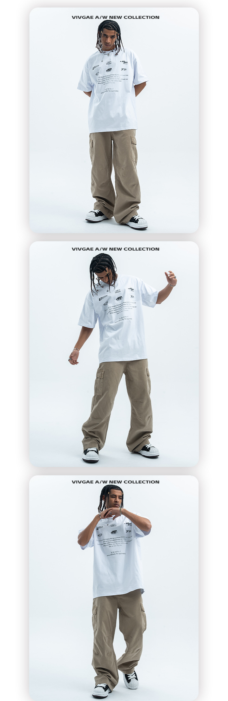 Women's Clothing Vivgae men's national trend 270g pure cotton short sleeved simple print men and women couple street style summer trend_voghion.com