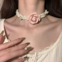 Черно-белая роза маленький ароматный ветер choker цепочка из ключицы, цепочка из шеи, чистое желание, старшее чувство камелии, аксессуары для женщины
