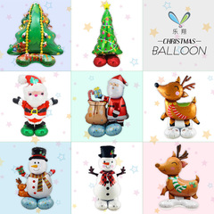 新しいクリスマスの形のアルミニウム膜の風船のクリスマスツリーの老人の雪だるまのトナカイの祝日のテーマは装飾を配置します。