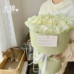 Three-dimensional relief art paper, fashionable flower bouquet wrapping paper, waterproof kapok paper floral gift wrapping paper