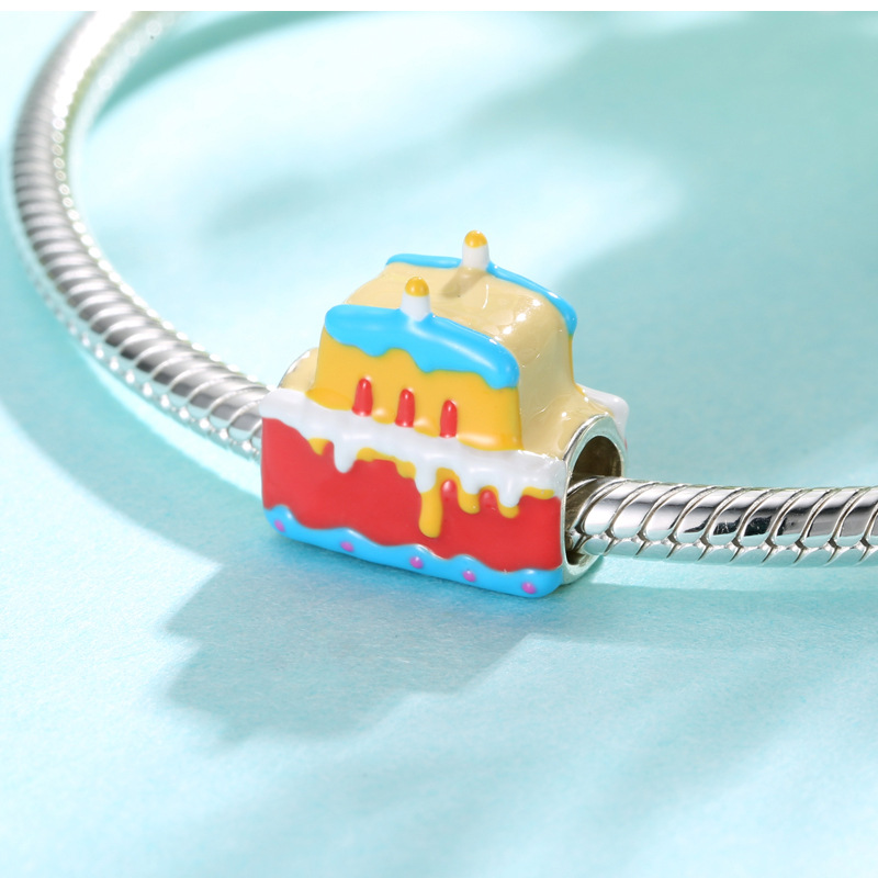 Colorful Enamel Birthday Cake Bead, additional image 3
