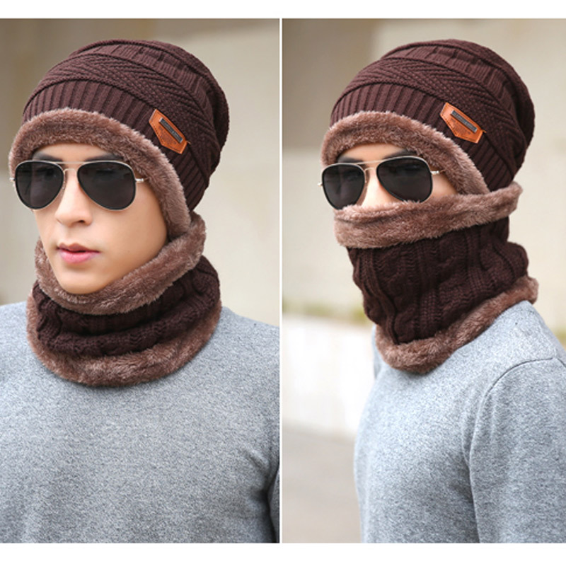 Korean Woolen Cap And Velvet Pullover Cap Outdoor Windproof Earmuffs Warm Knitted Hat Men display picture 5