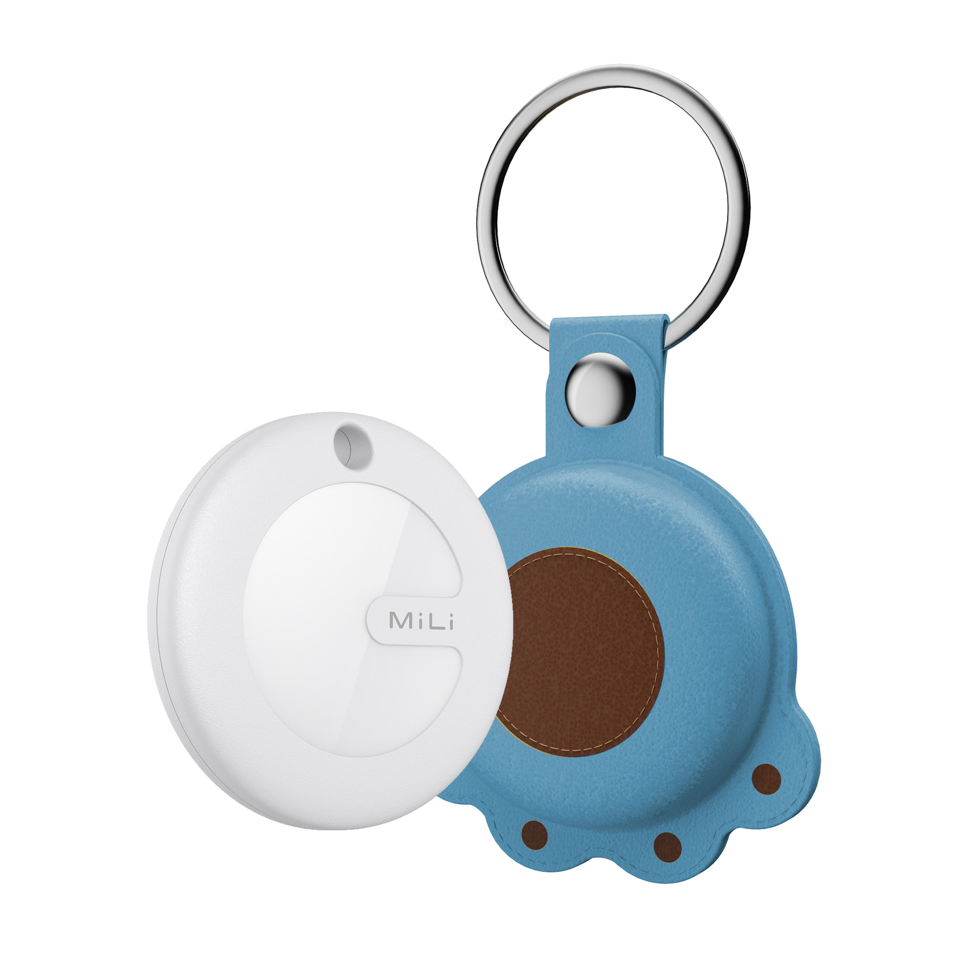 สีขาว + สีน้ำเงิน Dog Paw [Apple & Android International Version]