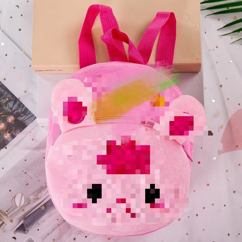 2024 nueva mochila de felpa de moda para niños de dibujos animados lindo jardín de infantes 1-3-4 años para niños y niñas