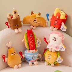 ハチミツ缶ハンバーガーフライドポテトぬいぐるみ小売抱き枕人形子供プレゼント