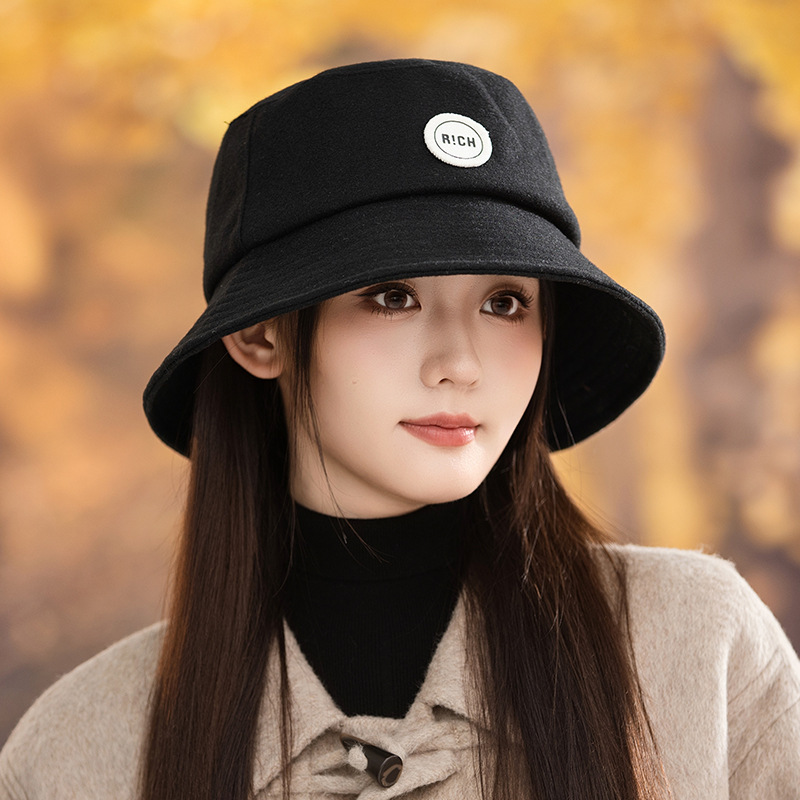 秋冬帽子女款复古渔夫帽户外防风显脸小盆帽时尚百搭英伦风保暖帽|undefined