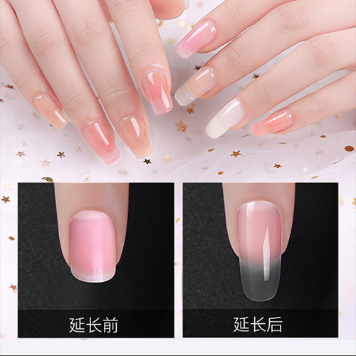 Nail extension glue UV solid paper-free tray rapid extension crystal model glue nail phototherapy crystal glue 15ml