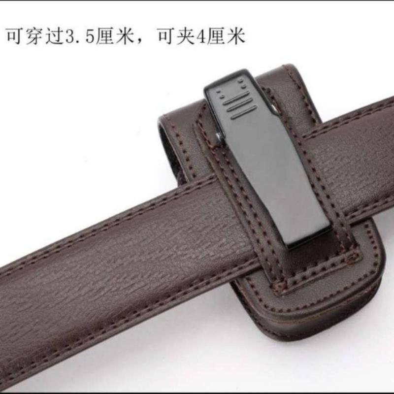 Glossy Genuine Leather Folding Mirror Case, Unisex, Can Be Hung on a Bag or Worn Around the Waist, Suitable for Reading Glasses, Can Be Worn or Clipped on a Leather Case for Storage