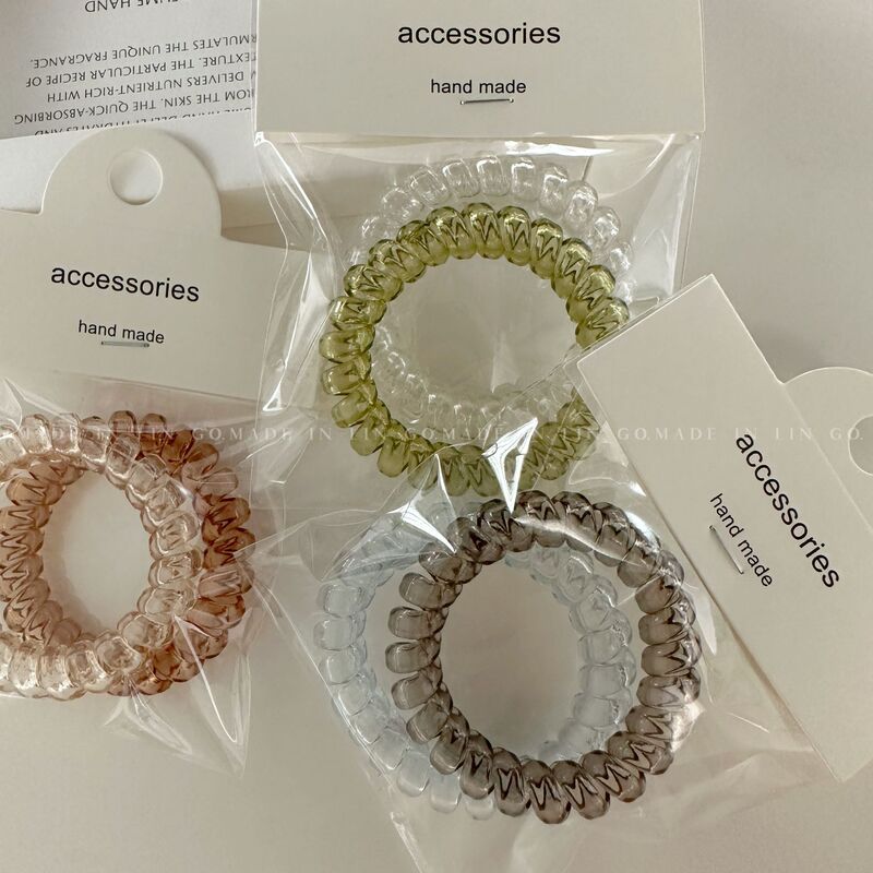 Japanese and Korean Style Simple High-End Phone Cord Hair Band High Elastic Jelly Color Autum Hair Tie Seamless Headband Headwear for Women Japanese and Korean Style Simple High-End Phone Cord Hair Band High Elastic Jelly Color Autum Hair Tie Seamless Headband Headwear for Women
