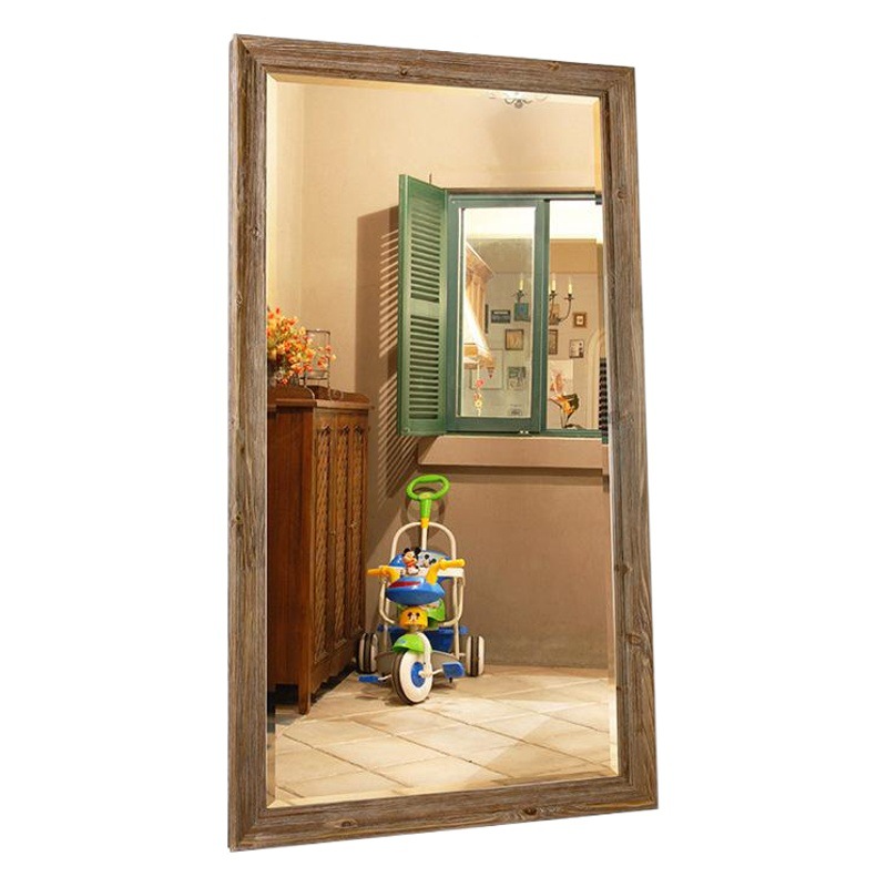 BOLEN-espejo de cuerpo entero americano, espejo de cuerpo entero de madera maciza, estilo ins, espejo de suelo, tienda de ropa para el hogar, espejo grande al por mayor