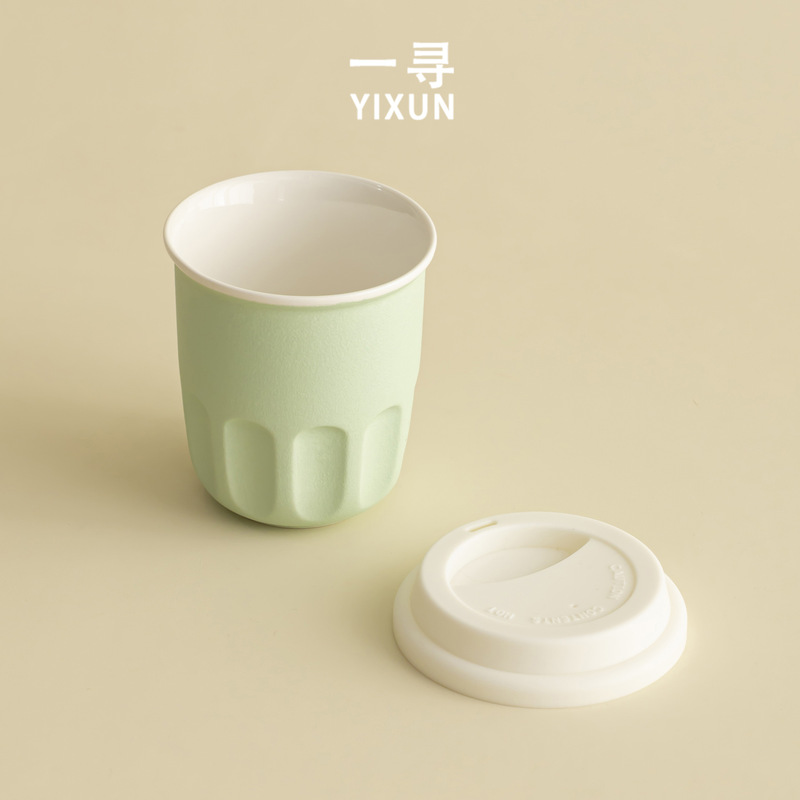 Yixun ins スタイルセラミックカップハンドマグラテコーヒーカップクリエイティブ手作りセラミック手淹れコーヒーカップ|undefined