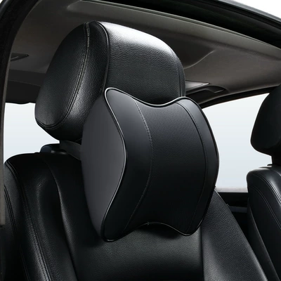 Driving Pillow, Headrest - leather-headrest-classic-black