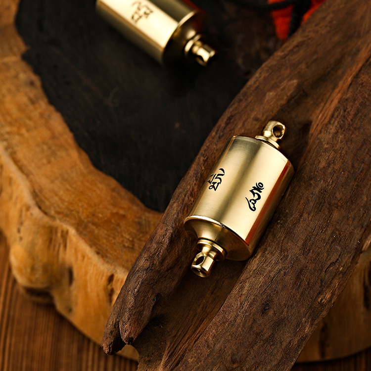 Cijian Protective Authority Scepter Prayer Wheel Pendant Paper Scripture Mani Pure Copper Prayer Wheel Pendant Source Manufacturer