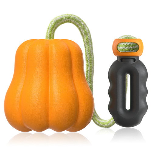 Pet supplies manufacturer wholesale company Amazon chewing and molaring outdoor hand-thrown pumpkin ball dog toy