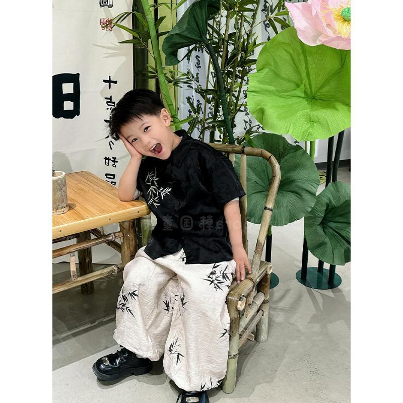 Boys' Hanfu Children's Summer Outfit 2026 New Model New Chinese Style Daily Suit Baby Korean Style Loose High-End Trendy Boys' Hanfu Children's Summer Outfit 2026 New Model New Chinese Style Daily Suit Baby Korean Style Loose High-End Trendy