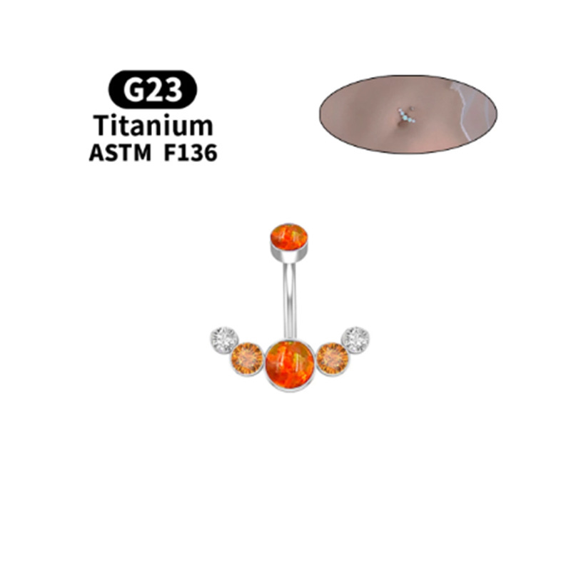 G23 Titan-Schweißer-Schmuckstück, schlichter Damen-Bauchnabelpiercing im europäischen und amerikanischen Stil (Einzelhandel)_voghion.com