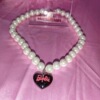 Design pendant from pearl, necklace, fashionable chain for key bag , trend of season, 2 carat, internet celebrity