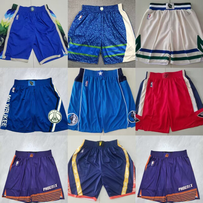 Retro Basketball Pants Sun Pelicans Bulls Bucks Warriors Mlb Dodgers Philadelphia Bears Shorts