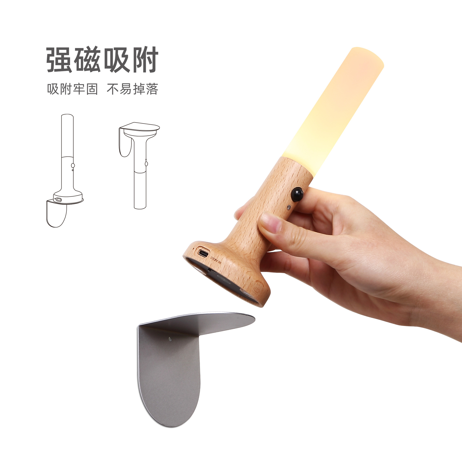 Nordic simple estilo de registro de la lámpara de armario magnético lámpara de noche de inducción infrarroja lámpara de dormitorio lámpara de cocina al aire libre luz de emergencia