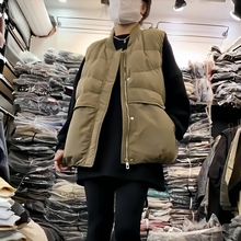 大码外套秋冬新款立领棉服马甲女短款时尚纯色马夹外穿百搭坎肩潮