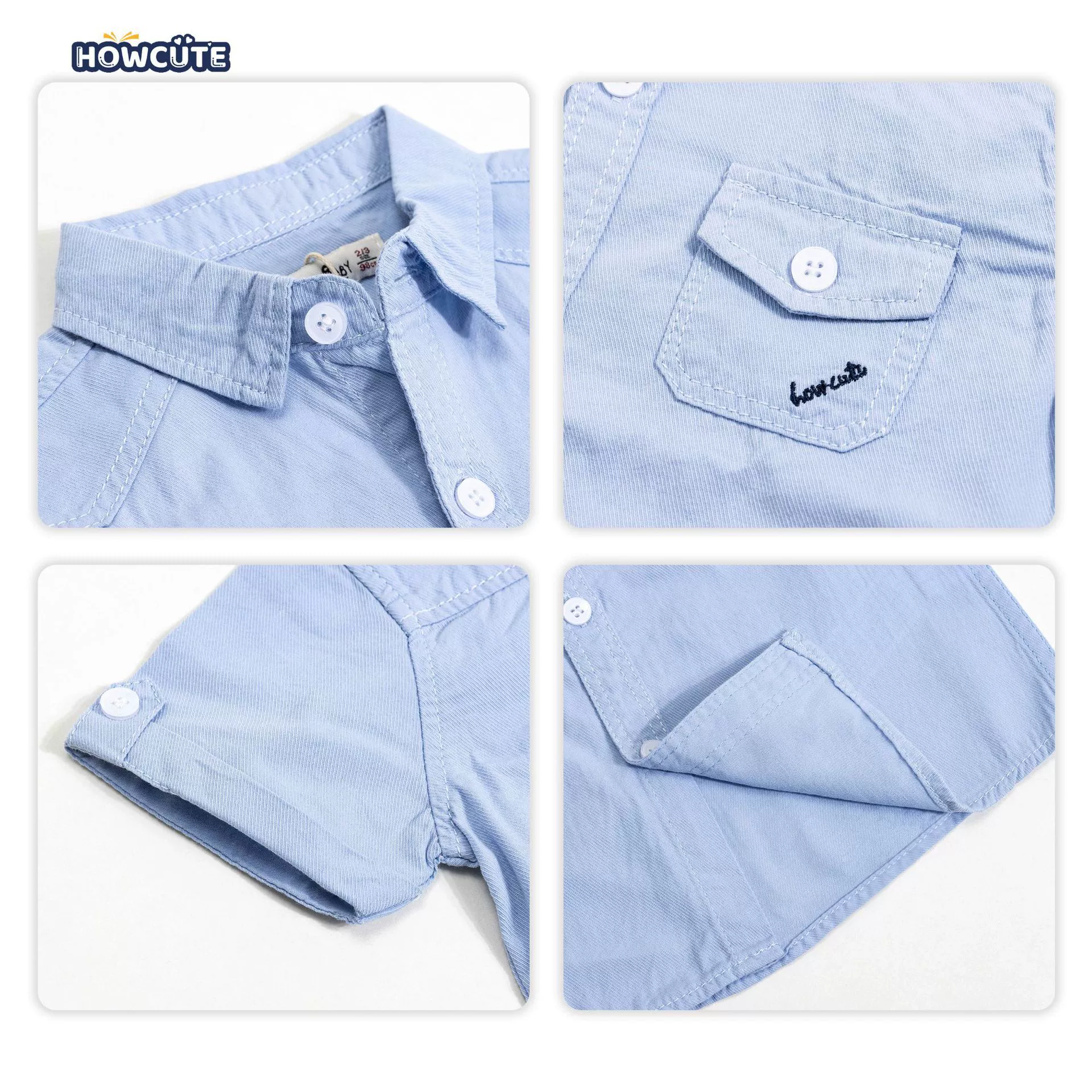 HOWCUTE (跨境贸易), рубашка, детская кофта, детская одежда, (Physicals), европейский стиль