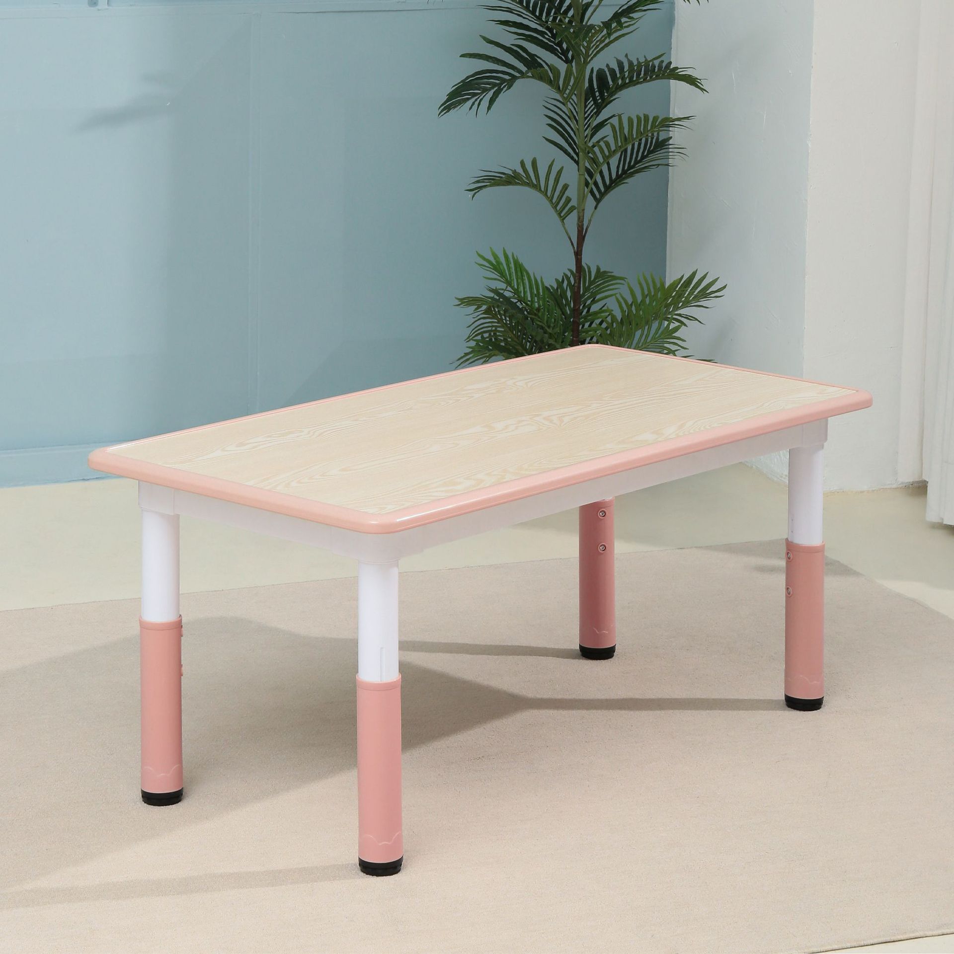 나뭇결 베고니아 핑크 싱글 테이블